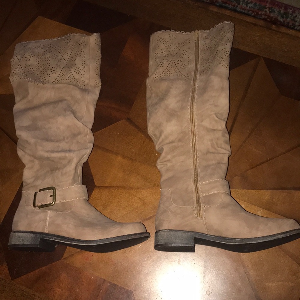 Justfab brand tan boots .NWOT